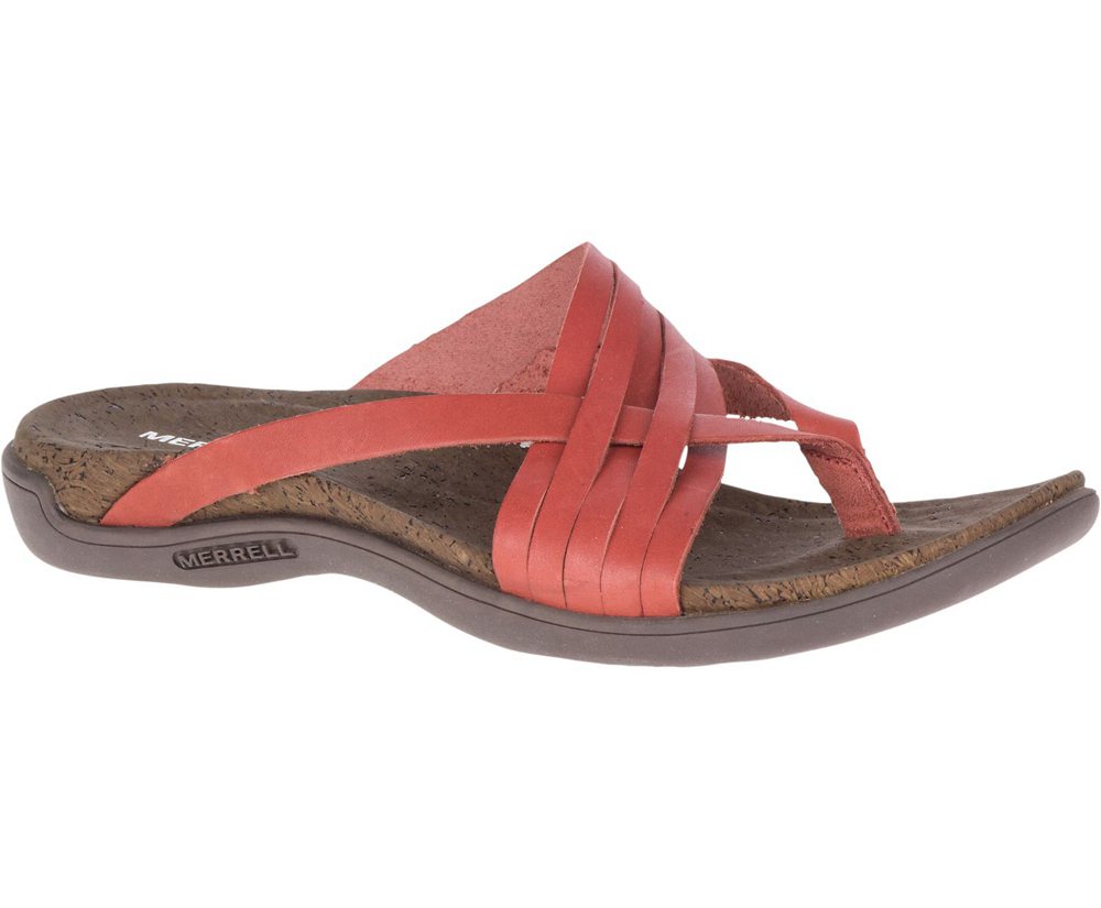 Merrell Sandals Red - District Mahana Post - Womens 35TXOVKPL